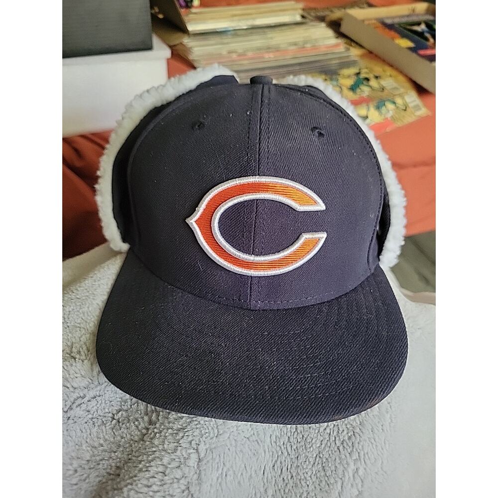 Chicago Bears 59Fifty Dog Ear Warm Ball Cap Hat 7 3/8